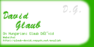 david glaub business card